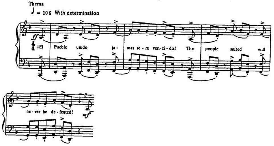 Figure 1.  Rzewski, The People United Will Never Be Defeated