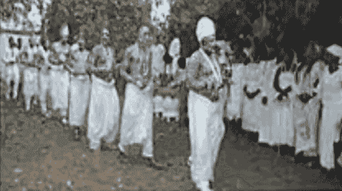 Members of the Ogboni/Osugbo during a ritual session.